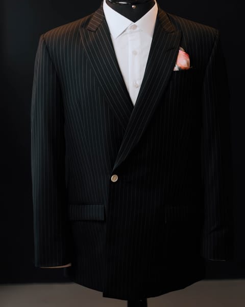 Blazer transpassado de um botão sob medida
